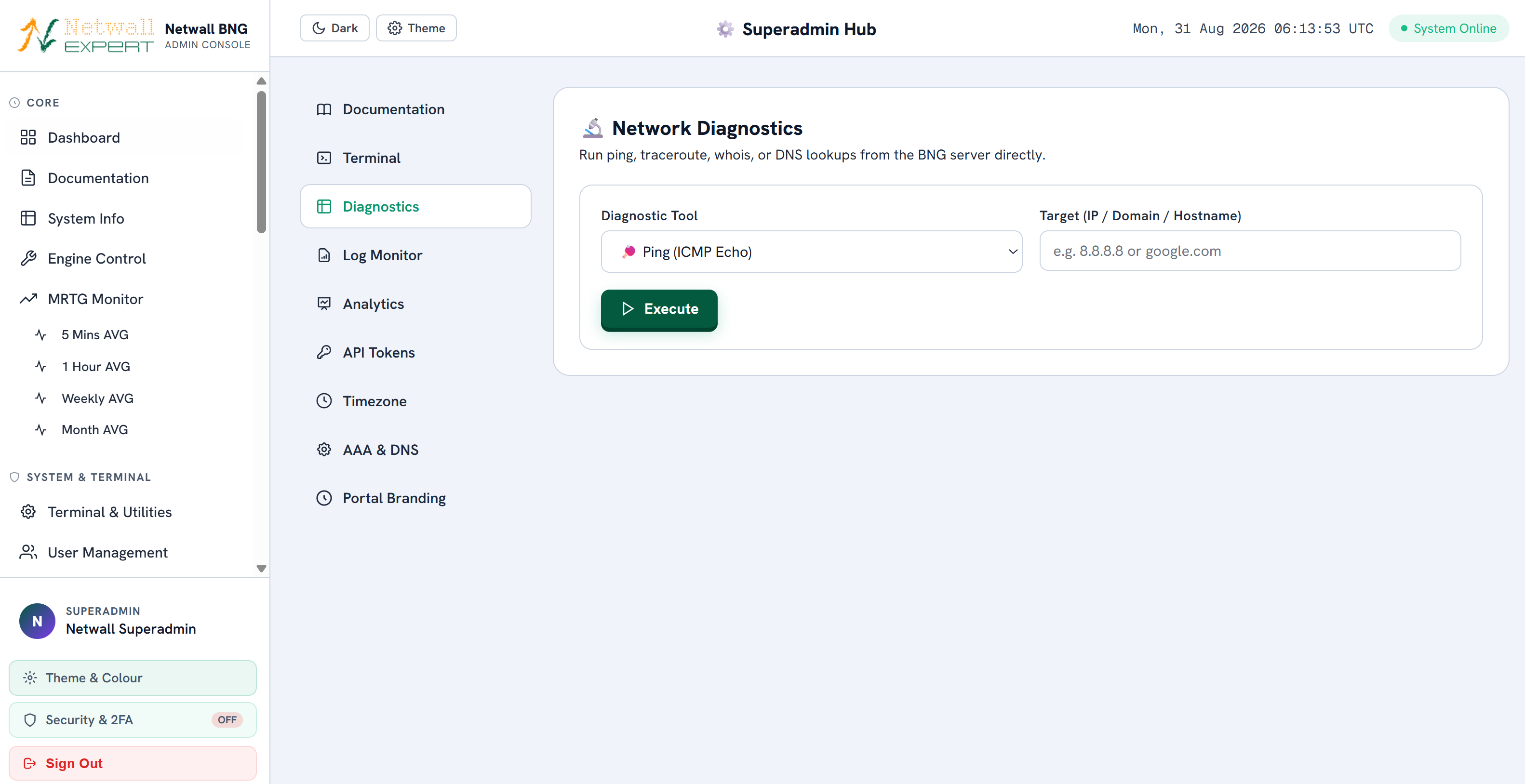 Network Diagnostics